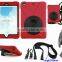 Heavy duty scratchproof bumper proof rotated protector case for iPad mini/mini 3 iPad shoulder strap tablet armor