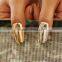 Fashionable wholesale metallic alloy new manicure fingers nail ring