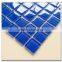 irregular shape blue color crystal glass mosaic tile