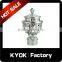 KYOK golden color decorative metal curtain bracket,plastic curtain finials on hot sale