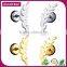 Factory Supply Hot Selling Stainless Steel Silver And Gold Angel Wing Earrings