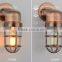 VINTAGE INDUSTRIAL LIGHT ALUMINIUM PENDANT WITH CAGE GLASS SHADE EDISON E27 Wall Lamp W144(99)