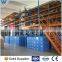 Warehouse steel pallet racking supported mezzanine