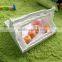 New rectangular open lid plastic gift basket decorations with handle