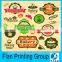 food labels for pizza boxes