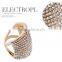 18k Gold Plated Rings Statement Full Austrian Crystal Cz Zircon 18kgp Gold Ring