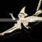 18k gold angel wing crystal wedding necklace