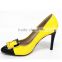 2016 new women shoes high heel shoes yellow dress shoes