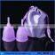 Good quality 100% medical menstrual cup, lady period cup with multi-colors