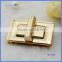 High quanlity metal lock for bags zinc alloy square lock for purse wholesale