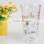 2015 China New Design Elegant customize tempered Glass Drinking Bottle with multiple cover decal scale