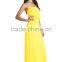 Evening gowns long gowns for women yellow gowns long chiffon maxi dress formal gowns 2014