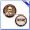 Wholesale Custom engraved logo brass antique silver souvenir coin