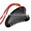 Natural black nephrite bianshi comb