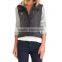 2015 front button double side pockets denim women jacket with hood JXQ1038
