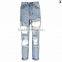 light blue large rip boyfriend denim pants JXA114