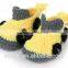 fantasy soft sole knit crochet newborn baby shoe in car shape