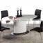 New Modern Dinning Table Design MDF White Elliptical Dinner Table