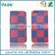 RedBlue Chess Pattern Fabric Book Style Leather Phone Case For LG G4 with PVC ID and credit card slots