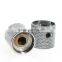 3PCS Chromed Metal Dome Knobs Knurled Barrel for Electric Guitar Parts Silver