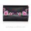 Women bag for evening parties leather messenger bag with embroidery