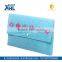 blue and red color pp frosted plastic bag document wallet with snapper