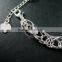 19cm silver plated brass faceted rhombic link fashion DIY bracelet supplies 1900068