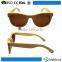 2016 Hand polished women natural wood sunglasses kids oem uv400 with custom logo printed on lens