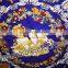 Lapis Lazuli Marble Inlay Table Top, Inlaid Semi Precious Stone Table Top
