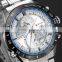 New Mens Curren Silver Stainless Steel Date Hour Anaog Quartz Sport Wrist Watch