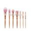 7/8pcs rose gold/silver/gold metal powder buffing makeup brush set foundation brush