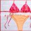 2017 red mosaic print ladies bikini set CK375