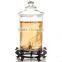 High quality clear blown glass beverage dispensers with tap