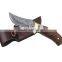 Outdoor damascus indian hunting knife with deer horn handle