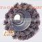 Knotted wire cup brush