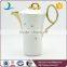 Ceramic tableware set round gold plating fancy tea set