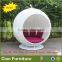 hotel outdoor furniture poolside big bed white rattan apple sunbed