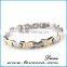 Supplier stainless steel heart shape design bio magnetic men's energy health bracelet