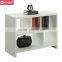 High glossy Console Table bookshelf display best quality wood 2 tier MDF wood hall table