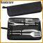 high quality BBQ tools Carrying Case new Steel Barbecue Tool Set with Solid Hard Wood Handles