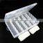 36 compartments Clear PP Plastic DIY Tool Organizer Storage Box with Adjustable Dividers