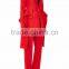 Customized Lady's Apparel Simple Red-color Latest Design Flat Front Skinny Pants(DQM019P)
