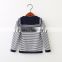 Latest new sailor style striped kids sweater for 3 to 8 years old children