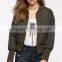 2016 outdoor custom lady quilted bomber jacket