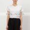 wholesale loose fit wide leg open women black rib custom sweat shorts