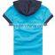 Unisex v-neck t-shirts with short sleeves with hood