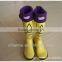 windproof lovely animal coffee kids polar fleece fur rain boot warmer factory