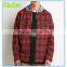 New Look Long Sleeve Check Men Shirts with Contrast Hood