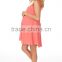 Latest gorgeous sleeveless basic coral chiffon maternity dress for women
