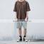 100% cotton raw hem casual loose harem shorts pants